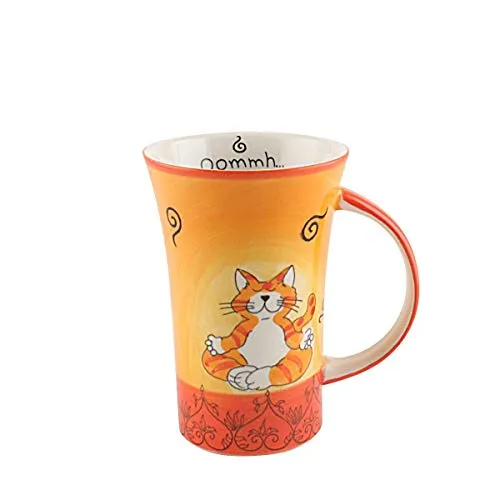 Mila Keramik-Becher Coffee-Pot Oommh Katze in orange von Mila