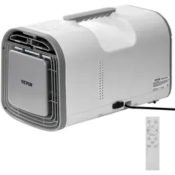 VEVOR Tragbare Klimaanlage 4250 BTU - Effiziente tragbare Klimaanlage mit 4250 BTU und 3 Geschwindigkeitsstufen. Ideal für Camping und Wohnmobile. Einstellbar von 16–32 °C mit 24-Stunden-Timer für individuellen Komfort.
