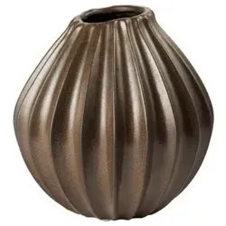 Broste Copenhagen Wide Vase M Antique Brown in braun von Broste Copenhagen