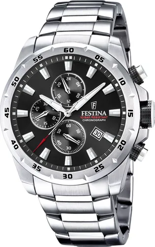Festina Sportuhr F20463/4 - Armbanduhren für Herren mit 100 Meter Wasserdichtigkeit, Edelstahl-Gehäuse und Chronograph-Funktionen für sportliche Ansprüche.