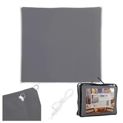 Relaxdays Sonnensegel Polyester Dunkelgrau 2 x 2 m - Wasserabweisendes Sonnensegel für Balkon und Terrasse. Bietet effektiven Schutz vor Sonneneinstrahlung. Mit robusten Materialien und einfacher Montage ist es ideal für entspannte Sommertage.