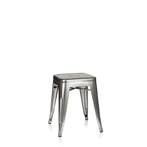 hjh OFFICE 645005 Metall Hocker VANTAGGIO in silber von hjh Office
