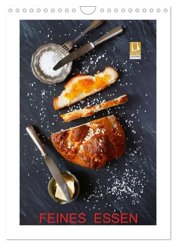 CALVENDO Wandkalender Feines Essen 2026 - Exklusiver Wandkalender mit 12 hochwertigen Stillleben-Fotografien zum Thema Essen. FSC-zertifiziert und klimabewusst in Deutschland produziert – ideal für Feinschmecker und Kunstliebhaber.