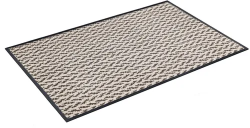 wash+dry by Kleen-Tex Fußmatte Duo Latte - Beige, 35x75 cm - Fußmatte, rutschhemmend und waschbar, ideal für In- und Outdoor-Bereiche. Strapazierfähig und pflegeleicht, perfekt als Schmutzfangmatte im Eingangsbereich.