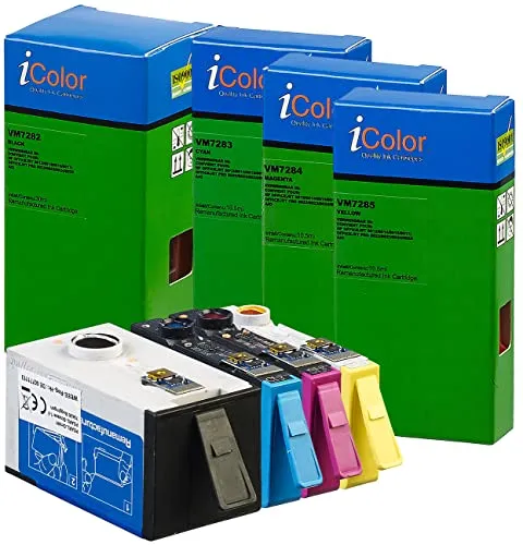 iColor Fake-Patrone,: Tintenpatrone für HP (ersetzt HP 912XL), bk, c, m, y (Officejet Pro 8022e, Original)