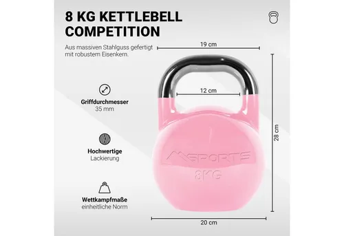 MSports® Kettlebell Competition 4 in pink von MSports®