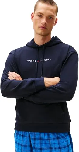 Tommy Hilfiger Herren Hoodie XXL in Desert Sky - Stylischer Herren-Hoodie von Tommy Hilfiger Underwear mit praktischer Kängurutasche und auffälliger Stickerei. Ideal für entspannte Freizeitlooks und maximalen Komfort.