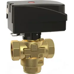 LK 525 3-Wege Set Rp 1” Innengewinde mit Motor und 1m Kabel - Klima- & Heizgeräte Zubehör, motorisiertes 3-Wege-Zonenventil für effiziente Ein- und Aus-Regelung, ideal für Wärmepumpen mit langen Betriebsunterbrechungen.
