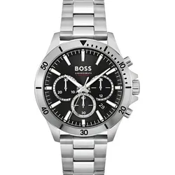 BOSS Chronograph Quarz Uhr Herren TROPER mit Edelstahlarmband