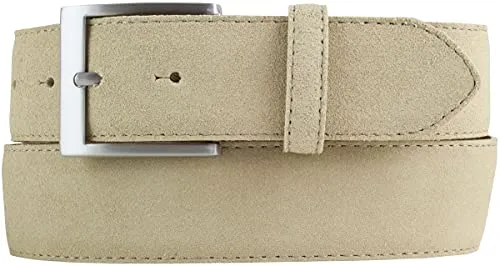 BELTINGER Veloursledergürtel 4 cm für Herren in beige von BELTINGER