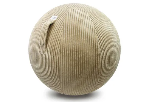 VLUV Stuhl Sitzball Vlip 60-65 cm beige Breitcord in beige von VLUV