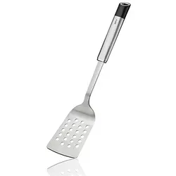 Gefu Pfannenwender Primeline 29203 - Pfannenwender aus Edelstahl, 7,5 x 36 cm, spülmaschinengeeignet, mit ergonomischem Griff und optimaler Fettabtrennung für müheloses Kochen.