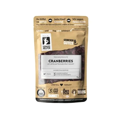 Bremer Gewürzhandel Cranberry getrocknet - aromatische Früchte mit Fruchtsaft, Cranberry, Cranberries, Cranberries getrocknet, 180g