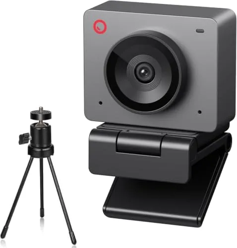 OBSBOT Meet SE 1080P 100FPS Webcam für PC, USB-Webcam mit Stativ Grau | AI-Tracking, Mikrofon, gestaffeltem HDR, Beauty-Modus, Plug&Play-Streaming-Kamera für Laptop/Desktop, Konferenzen