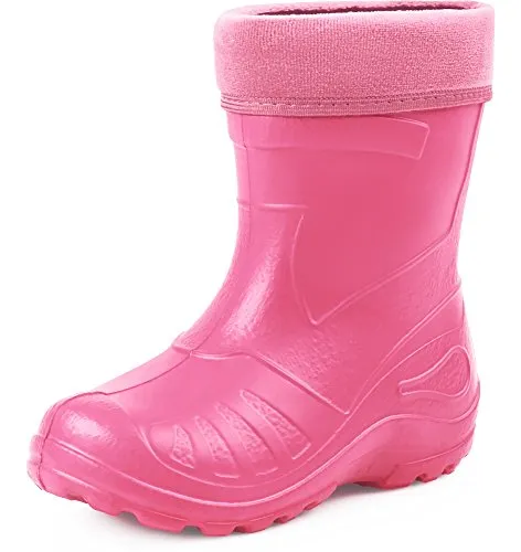 Ladeheid Gummistiefel Kinder - Federleichte und wasserdichte Eva Thermo Regenstiefel (Hellrosa, 22 EU) - Stiefel für Jungen, 100% wasserdicht und mit zusätzlicher Isolierung für den Winter, ideal für alle Jahreszeiten und perfekt für jedes Abenteuer im Freien.