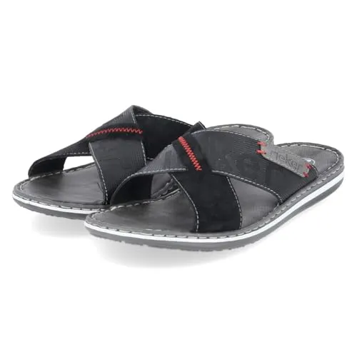 Rieker Basic Pantoletten Schwarz von Rieker