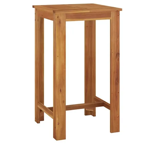 Garten-Bartisch aus Akazienholz 60x60x105 cm - Robuster Gartentisch aus massivem Akazienholz, ideal für den Außenbereich. Perfekt für gesellige Abende im Garten oder auf der Terrasse.