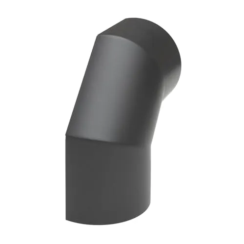 raik SH118-150-gg Raik Rauchrohrbogen/Ofenrohr 150mm - Thermoschild seitlich 90° gussgrau