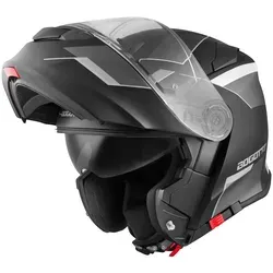 Bogotto V271 Delta Klapphelm, schwarz-grau, Größe XS - Motorradhelm mit integriertem Sonnenvisier, herausnehmbarem Innenfutter und optimiertem Belüftungssystem für maximalen Komfort.