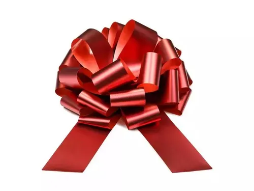 Kokarda dekoracyjna DIY czerwony 30cm PartyDeco 5904555039469