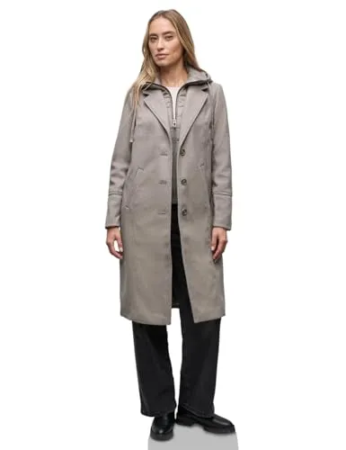 Street One Damen 2005468 Reversmantel mit Inlay, Sandy Mocca Mel, 34