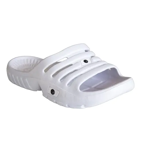 Rutscherlebnis Slipper Unisex (weiß, EU Schuhgrößensystem, Erwachsene, Numerisch, M, 38)