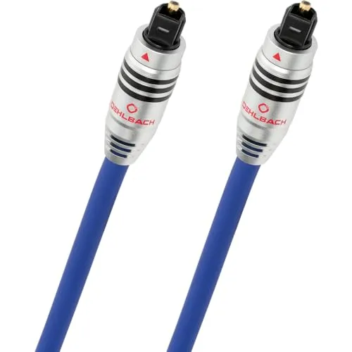 OEHLBACH Series 80 - High-End optisches Digitalkabel 7,5m - HiFi-Kabel für perfekte Lichtausbeute und hochwertigen Klang mit DTS und Dolby Digital. Flexibles Design und 217 Einzellitzen sorgen für optimale Audioübertragung.