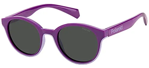 Polaroid Pld8040/S RY8 Mädchen Sonnenbrille - Sonnenbrille für Mädchen, stylischer lila Rahmen und 100% UV-Schutz für unbeschwerten Schutz an sonnigen Tagen.
