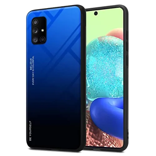 Cadorabo Hülle kompatibel mit Samsung Galaxy A71 5G Schutzhülle TPU Silikon Case Glas Slim Kratzfest Weiche Gummi mit Rundumschutz Case Hülle für Galaxy A71 5G in Schwarz