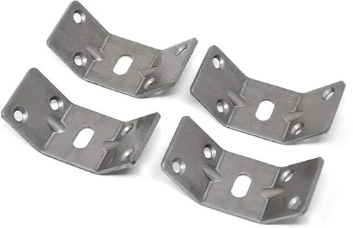 Design61 4er Set Winkelbeschlag Tischbein Tischbeschlag Stahl 75 x 34,5 mm