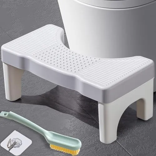 WUSUPU Toilettenhocker,Klohocker,Hocker Toilette mit Anti-Rutsch-Pads,Ergonomischer WC Hocker Tragbarer für Badezimmer für Bekämpft Verstopfung Blähungen und Bequeme Ausscheidung