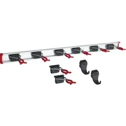 Bruns Gerätehalter Set mit 8 Haltern und 2 Haken in rot von BRUNS