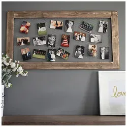 Holz Fotohalter Wandhaken aus massivem Holz