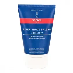 Speick Men After Shave Balsam Sensitiv 100 ml - Rasurpflege für empfindliche Haut mit beruhigendem Ringelblumen-Extrakt und Bio-Aloe Vera. Frei von Farb- und Konservierungsstoffen, gluten- und laktosefrei, für ein seidenartiges Hautgefühl nach der Rasur.