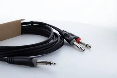 Cordial 14878 Klinke Audio Y-Adapter [1x Klinkenstecker 6.3mm (stereo)