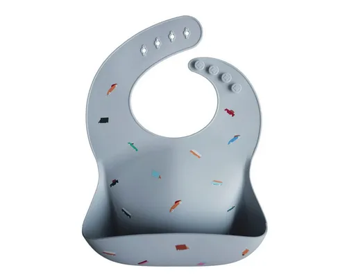 Mushie Lätzchen Bib Silikon Babylätzchen mit Auffangschale
