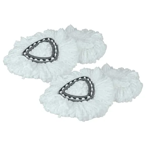vhbw 4X Wischbezug kompatibel mit Vileda Easy Wring & Clean, Turbo Easy Wring Wischmopp - Ersatzkopf, Mikrofaser, Schwarz, Weiß
