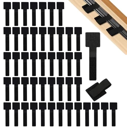 Stück Geschäftsräume SchreibtischKabelbinder Selbstklebend Klettband Kabel Organizer Schreibtisch Kabelhalter Kabelklemmen Kabelbefestigung für TV,Wiederverwendbare. 50