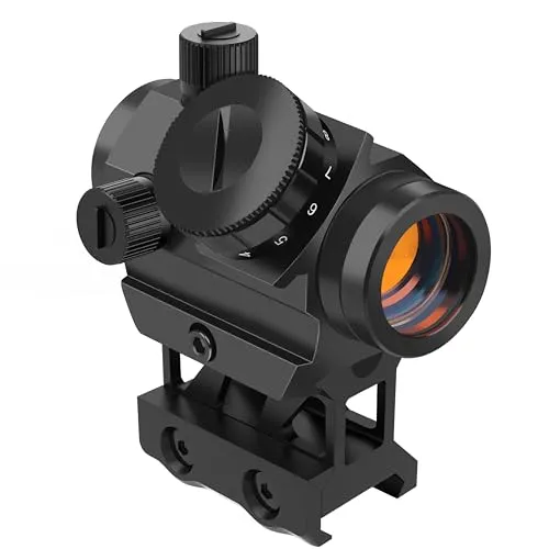 Feyachi RDS-25 Red Dot Visier 4 MOA Rotpunktvisier Gewehr Zielfernrohr Airsoft Visier mit 1 Zoll Riser Mount für Jagd, Softair Pistole