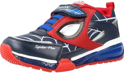 Geox J Bayonyc B.D Spiderman Turnschuhe - Sneaker für Kinder mit atmungsaktiver RESPIRA™ Technologie und Blinkfunktion in der Sohle, ideal für kleine Spider-Man-Fans.