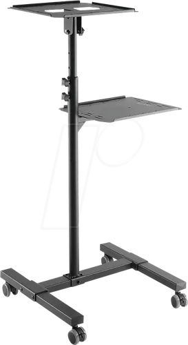 LOGILINK BP0069 - Verstellbarer Projektor- und Laptopwagen - TV-Ständer und Wagen mit robustem Stahlrahmen, höhenverstellbar von 950-1450 mm, ideal für stabile Präsentationen und flexibles Arbeiten.