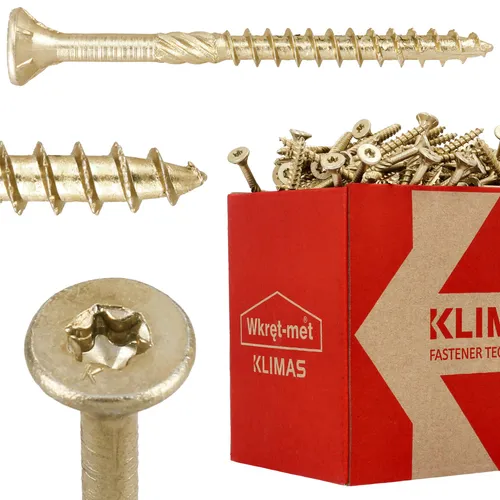 Zimmermannsschrauben für Holz TORX 5,0x60 200 Stck in gelb von Wkręt-met