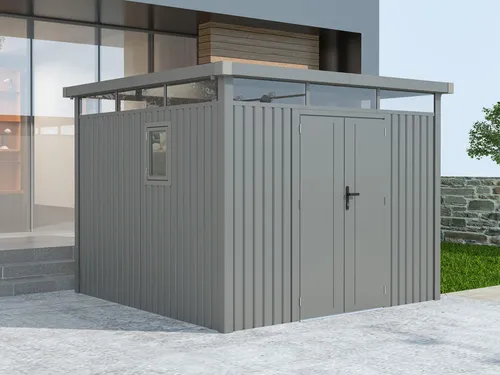 Produktbild StarLine Metall Gerätehaus Modell Style 7,56 m² Grau