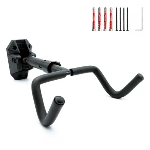 Fahrrad Wandhalterung inkl. fischer-Dübel | extra stark 30 kg Tragkraft | drehbar klappbar verstellbar | gehärtetes Nylon Wandstück | weiche Schaumstoff-Polsterung | für Rennrad, MTB, E-Bike