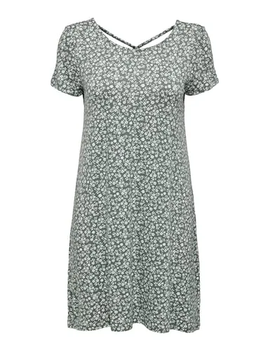 ONLY Female Kleid ONLBERA - Kurzes Damenkleid - Freizeitkleider für Damen, normal geschnitten mit Kurzarm, aus hochwertiger Viskose für optimalen Tragekomfort.