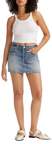 Levi's Damen ICON Skirt Rock, Right HERE Right Now, 30 in blau von Levi's