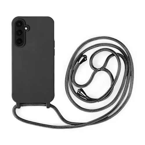 betterfon Handykette Kompatibel mit Samsung Galaxy S23 FE | Necklace Hülle mit Band, Handyhülle zum Umhängen | Case mit Handykordel, Stoßfeste Schutzhülle zum Umhängen Kordel | Schwarz