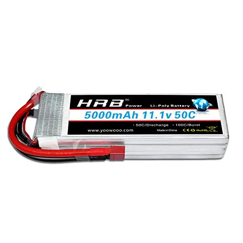 HRB Lipo Akku 5000mAh 3S 11,1V 50C Lipo Batterie mit Deans Stecker T Plug für RC Hobby RC Auto Helikopter Fleugzeug