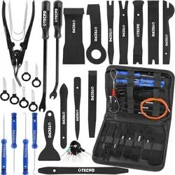 TECPO Verkleidungs-Demontagekeil-Satz 42-teilig - Abzieherset für beschädigungsfreie Demontage von Verkleidungsteilen mit 42 hochwertigen Werkzeugen, ideal für Werkstätten und DIY-Projekte.