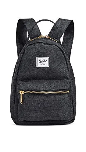 Herschel NOVA MINI BACKPACK Unisex Black - Tagesrucksäcke mit exponierter Metall-Zip-Vordertasche und praktischem Doppelgriff für jeden Tag.